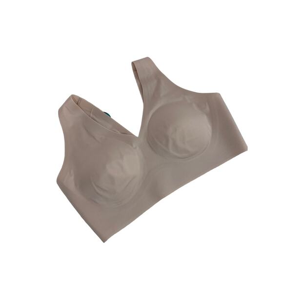 Medium Vanity Fair New Sleek Smooth Wireless Pullover Bra Beige 72037 - Picture 2 of 6